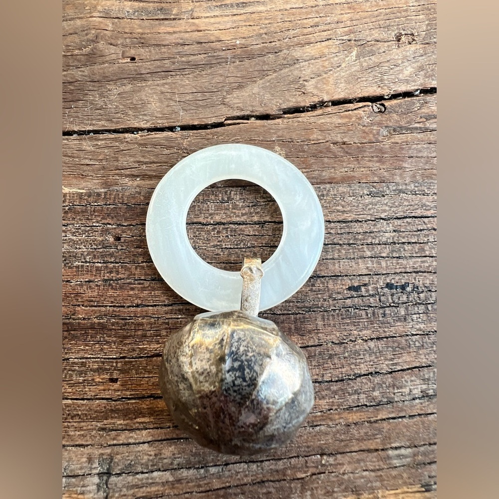 Sterling Baby Rattle w/Plastic Ring - Picture 4 of 6